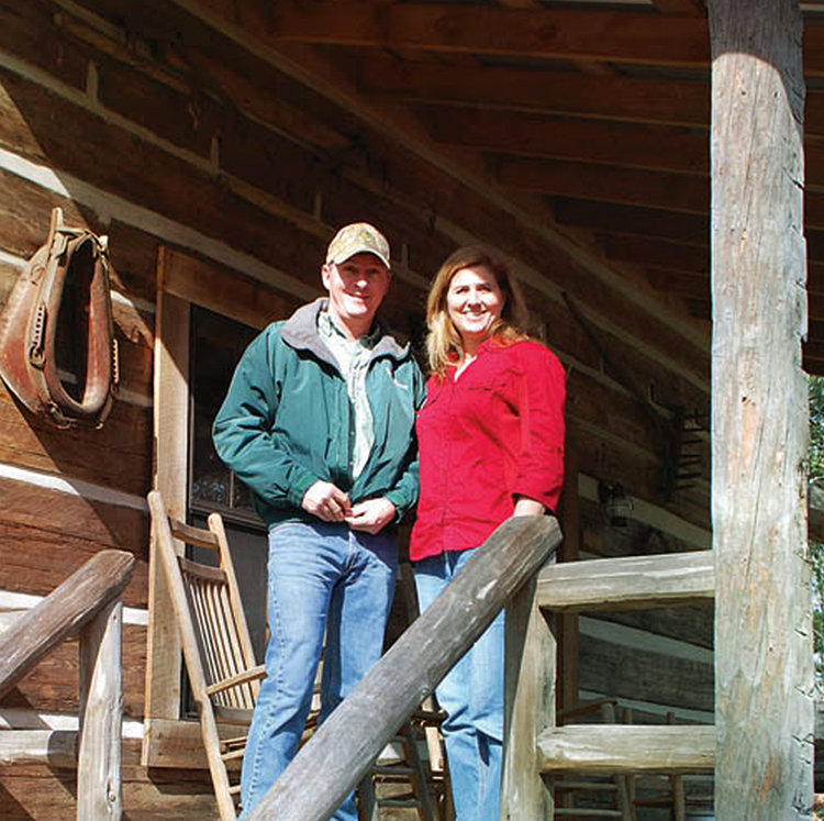 Randy and Sandy Galloway — owners of Bear Creek Log Cabins